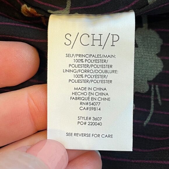 Cabi 3607 Floral Cami Tank Pinstripe Floral Navy Blue Small - Picture 6 of 8